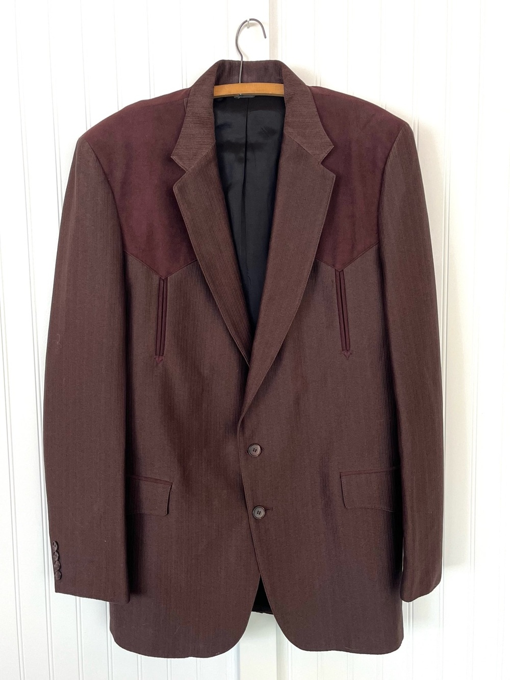 Sheplers Vintage Western Ranch Suit Jacket Rockabilly Two-Tone Purple Sport Coat